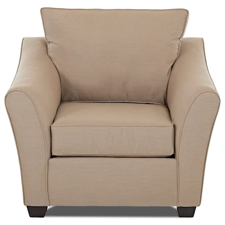 Contemporary Chair with Flared Arms